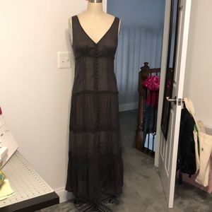Free People Dark Grey Boho Dress